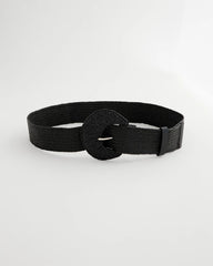 Chico's | Raffia Wrapped Stretch Belt/ Black