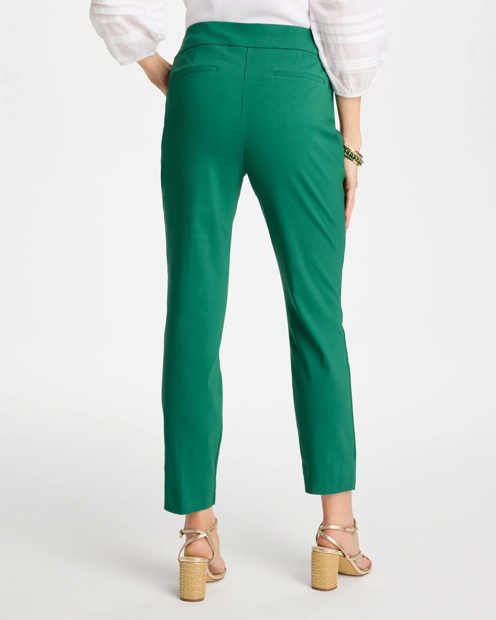 Chico's | Brigitte™ Slim Pull-On Ankle Pants/ Hunter Green