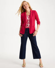 Chico's | Slub Knit Blazer/ Cherry Lush