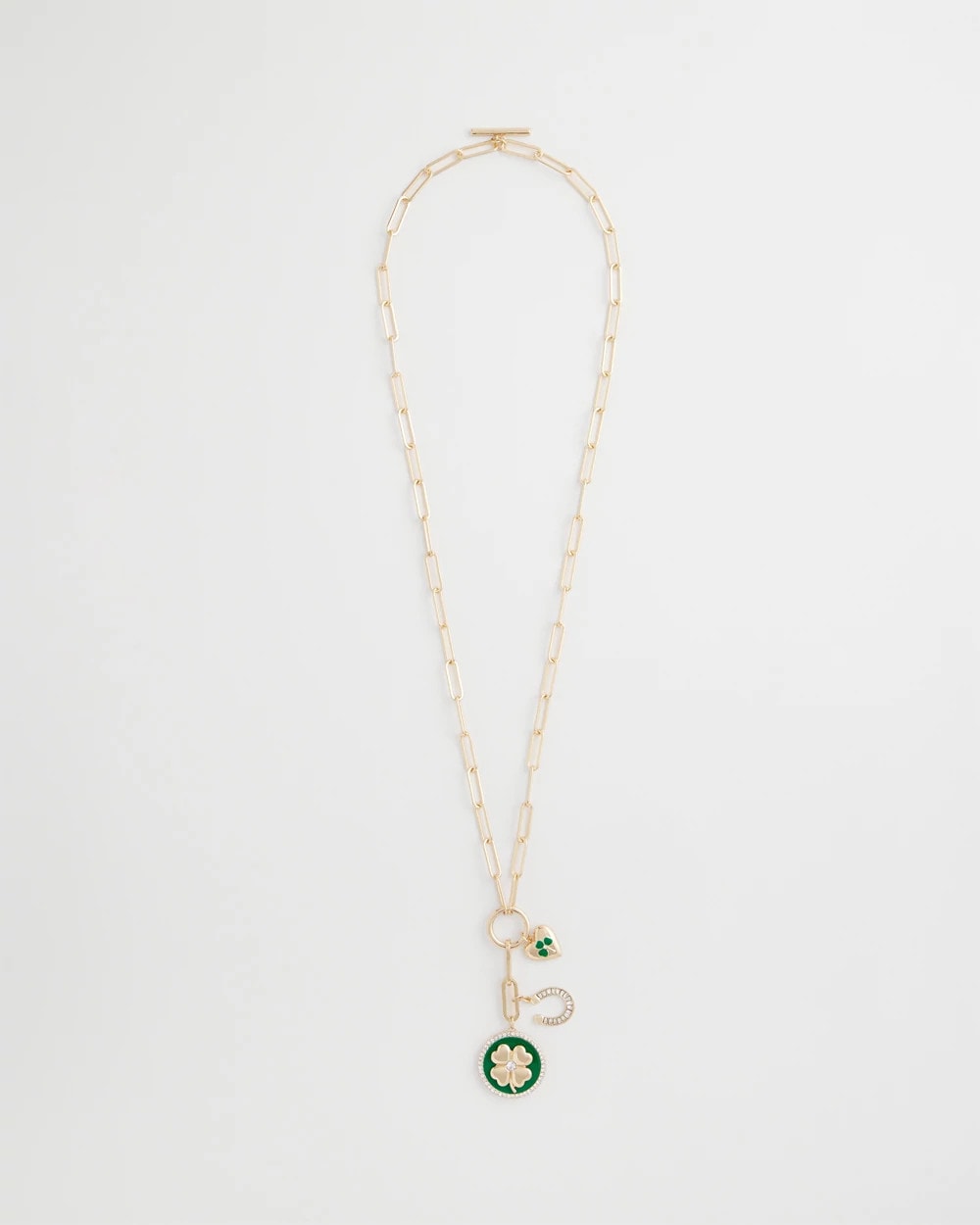 Chico's | Lucky Charm Twice As Nice Necklace/ Green