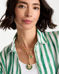 Chico's | Lucky Charm Twice As Nice Necklace/ Green