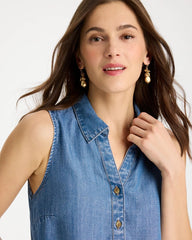 Chico's | Tencel Denim Sleeveless Shirt/ Burano Indigo