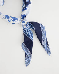 Chico's | Silvertone Scarf Ring/ Silver