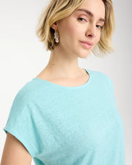 Chico's | Linen Dolman Tee/ Bondi Blue