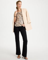 Chico's | Animal Print Jersey Satin Tank Top/ Black