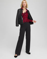 Chico's | No Iron™ Vinstra Scrolls Shirt/ Carmine Red