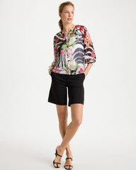 Chico's | Georgette Lightweight Printed Blouse/ Cherry Lush