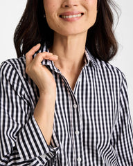 Chico's | No Iron™ Stretch Gingham Shirt/ Black