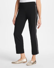 Chico's | Brigitte™ Piped Straight Cropped Pants/ Black