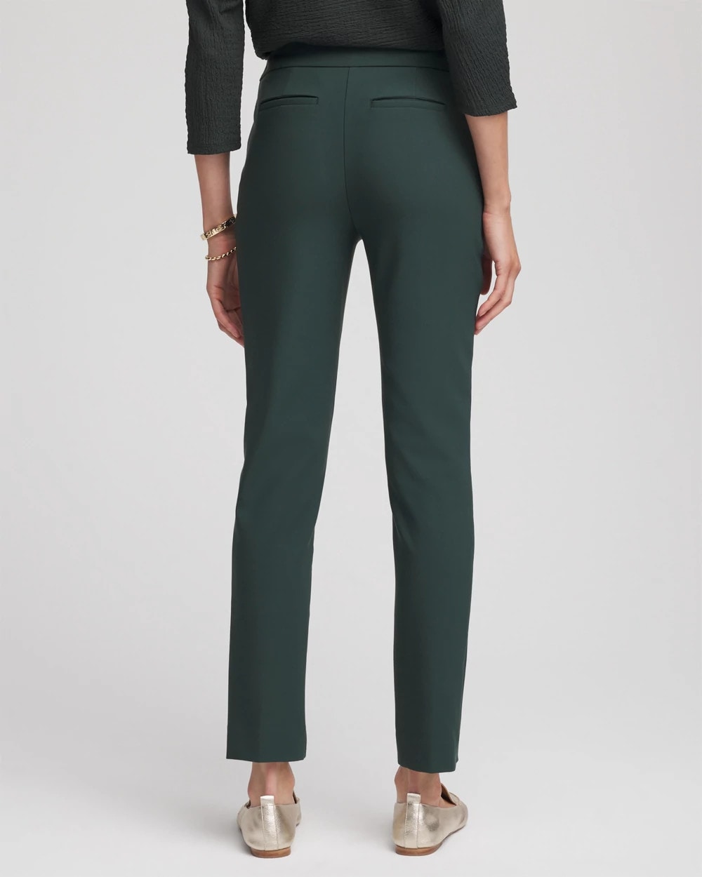 Chico's | Lightweight Juliet Straight Ankle Pants/ Darkest Spruce