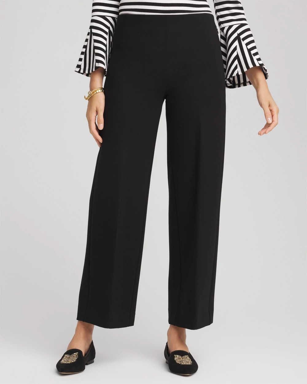 Chico's | Juliet Slim Wide-Leg Cropped Pants/ Black