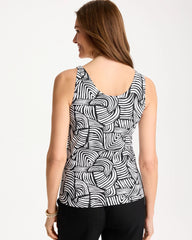 Chico's | Printed Microfiber Tank/ Black