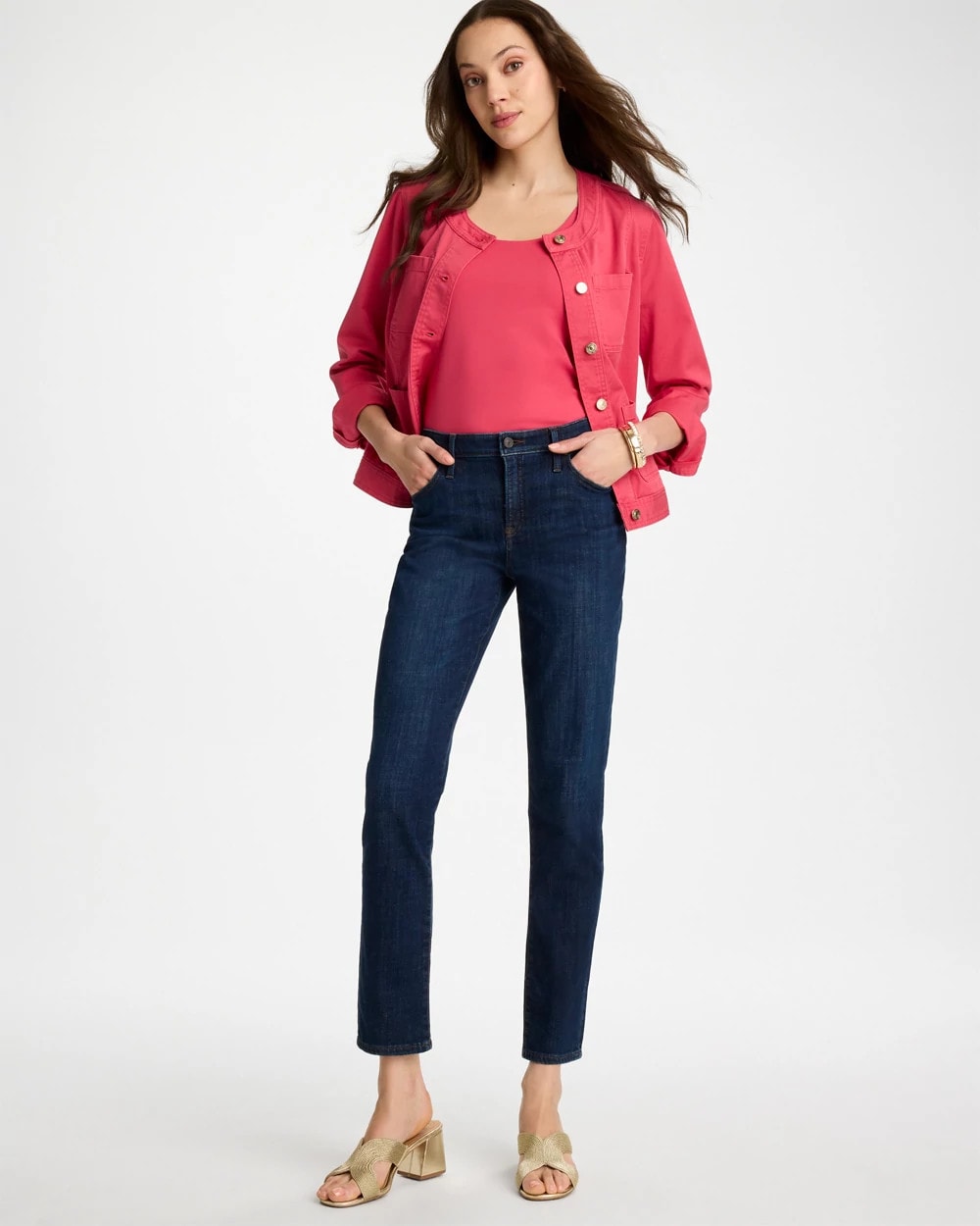 Chico's | Girlfriend Slim Ankle Jeans/ Dark Sapphire Indigo