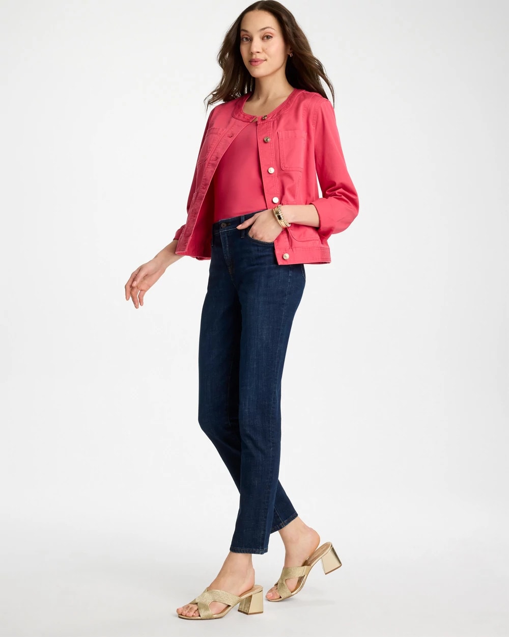 Chico's | Girlfriend Slim Ankle Jeans/ Dark Sapphire Indigo