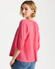 Chico's | Cotton Voile Blouse/ Calypso Coral