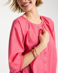 Chico's | Cotton Voile Blouse/ Calypso Coral