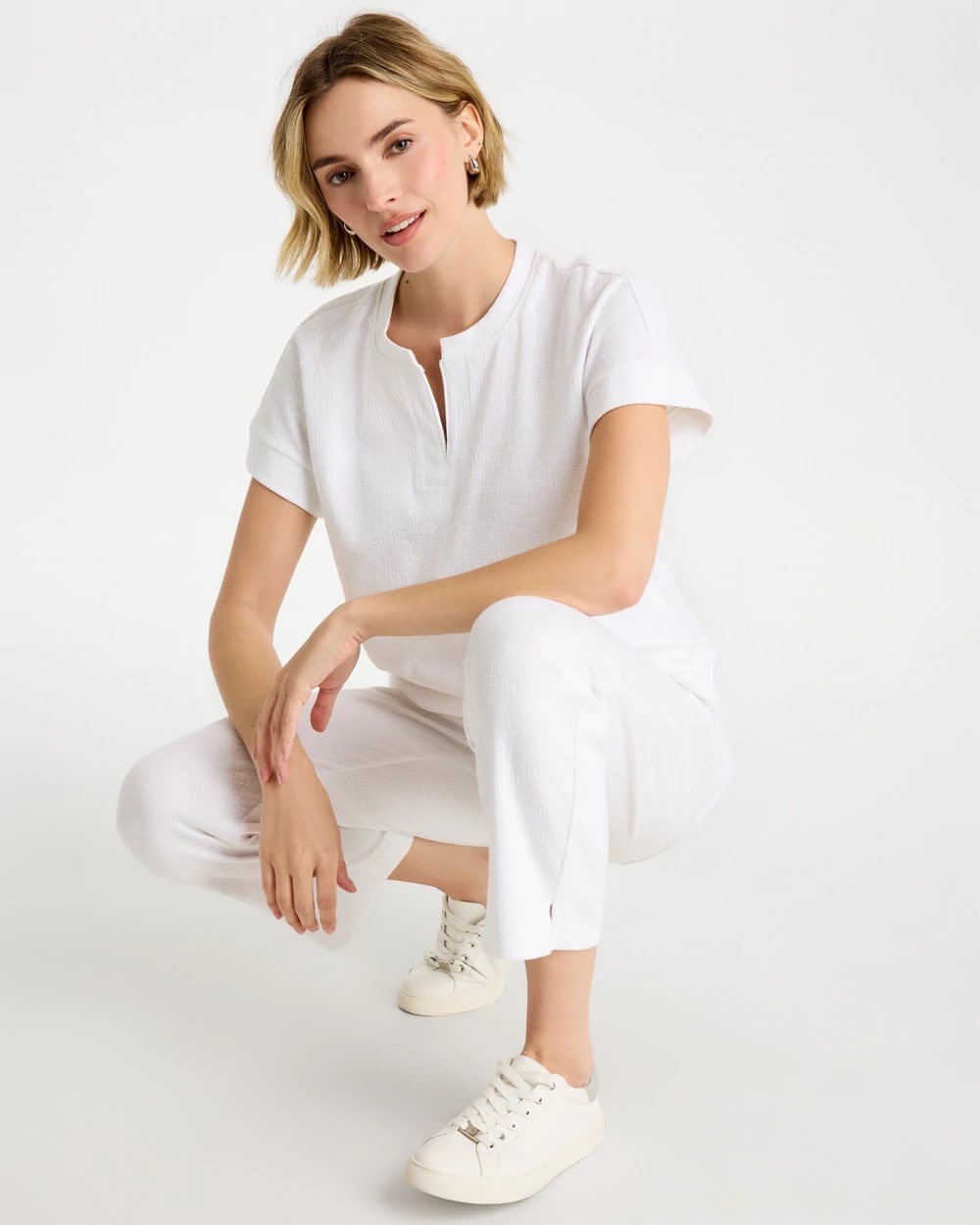 Chico's | Zenergy® Crosshatch Knit Top/ Alabaster