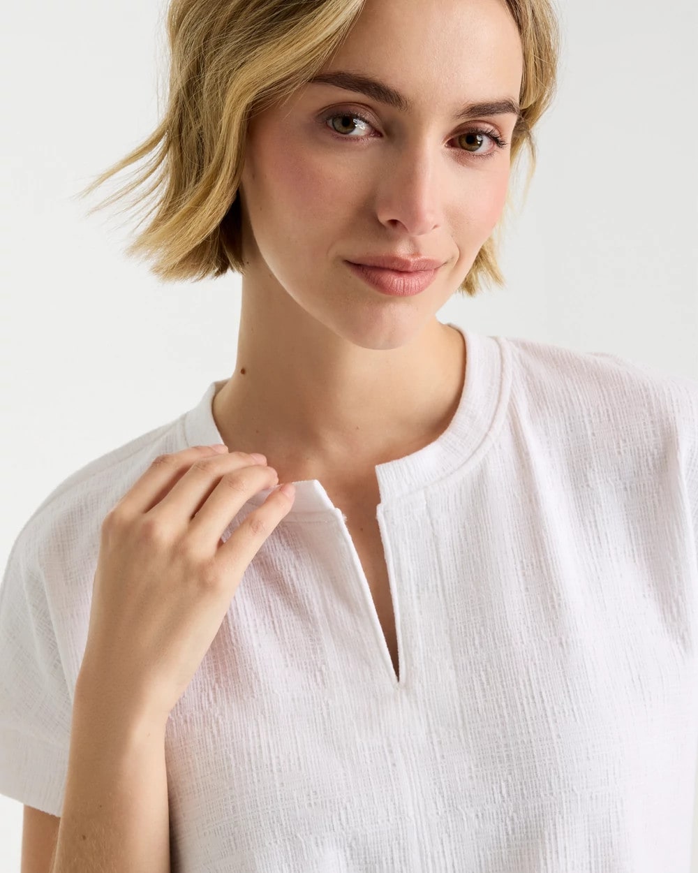 Chico's | Zenergy® Crosshatch Knit Top/ Alabaster