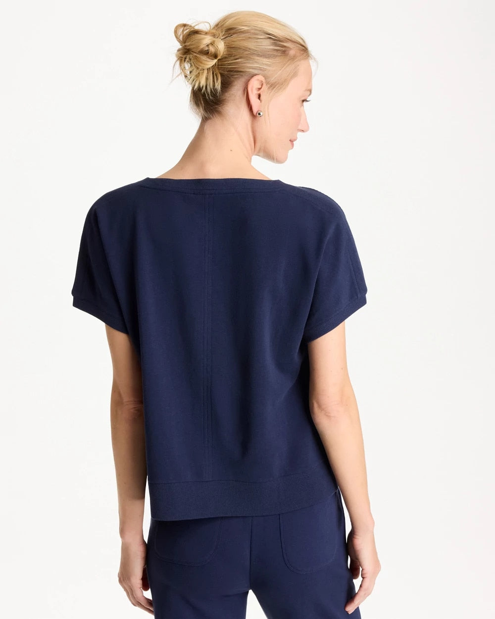 Chico's | Zenergy® Gauze French Terry Mix Tee/ Passport Blue