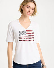 Chico's | Americana Tee/ Alabaster