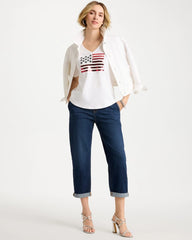 Chico's | Americana Tee/ Alabaster