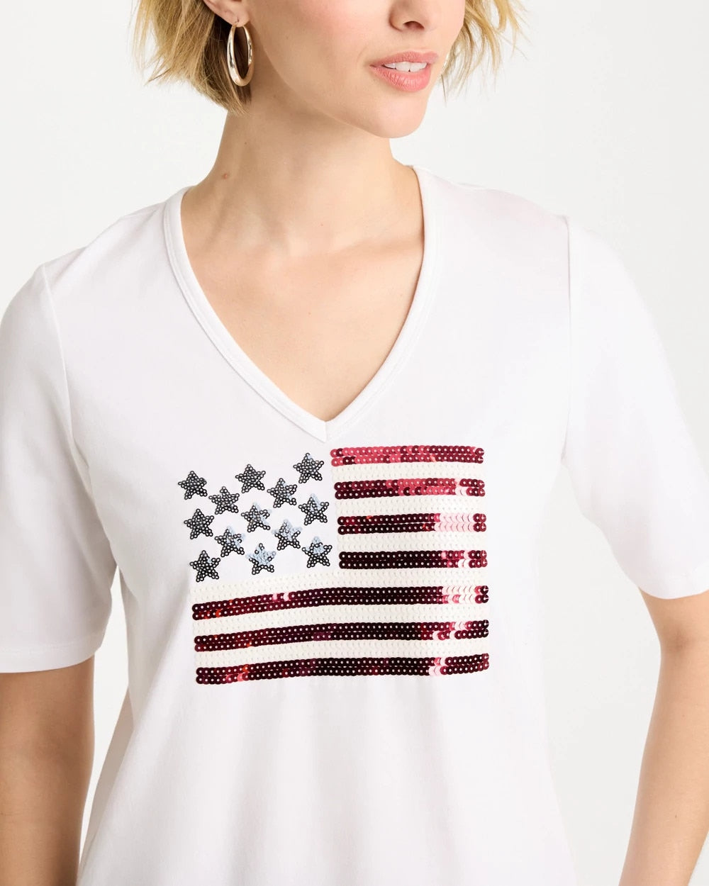 Chico's | Americana Tee/ Alabaster