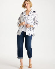 Chico's | No Iron™ Linen Beach Shirt/ Passport Blue