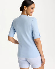Chico's | Pima V-Neck Tee/ Blue Haven