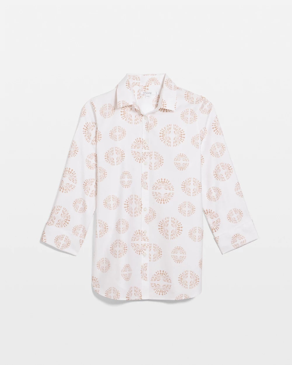 Chico's | No Iron™ Stretch Stamped Shirt/ Optic White
