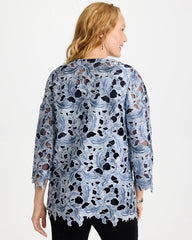 Chico's | Travelers™ Collection Contrast Lined Lace Jacket/ Travelers India Ink