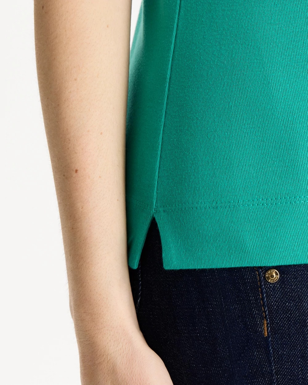 Chico's | Pima Elbow Sleeve Tee/ Topanga Green