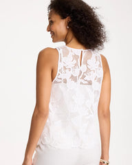 Chico's | Petal Lace Applique Tank/ Alabaster