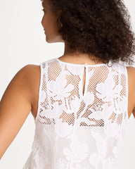 Chico's | Petal Lace Applique Tank/ Alabaster