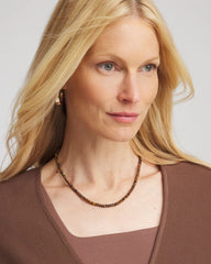Chico's | Genuine Tiger's Eye Stone Necklace/ Neutral