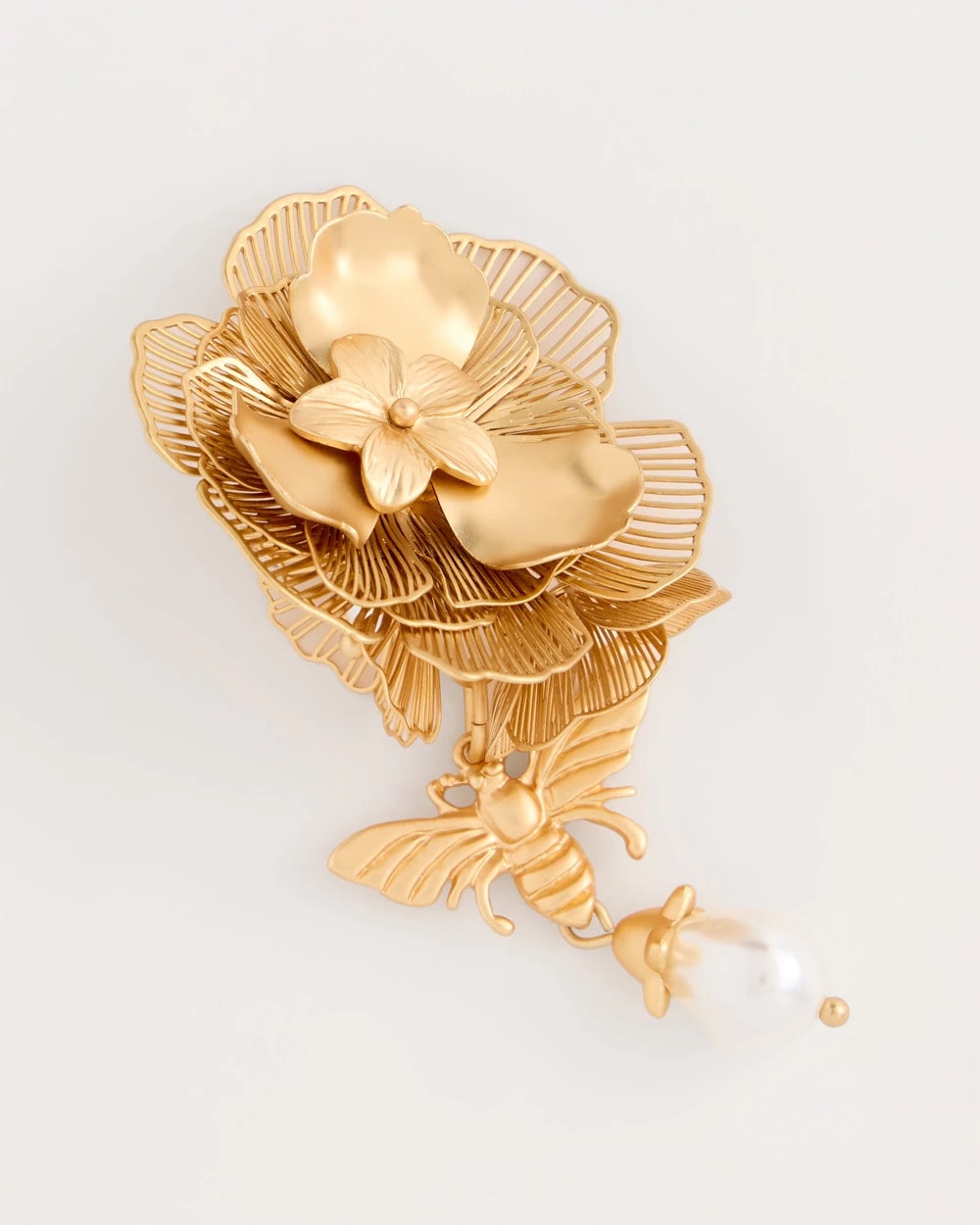Chico's | Filigree Flower Earrings/ Gold