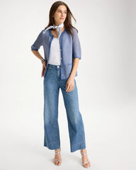 Chico's | Mesh Lady Jacket Cardigan/ Blue Haven