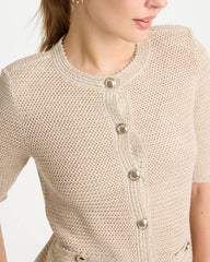 Chico's | Metallic Lady Jacket Cardigan/ Gold
