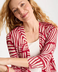 Chico's | Geo Summer Romance Cardigan/ Cherry Lush