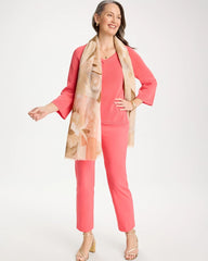 Chico's | Cotton-Blend Pullover Sweater/ Calypso Coral