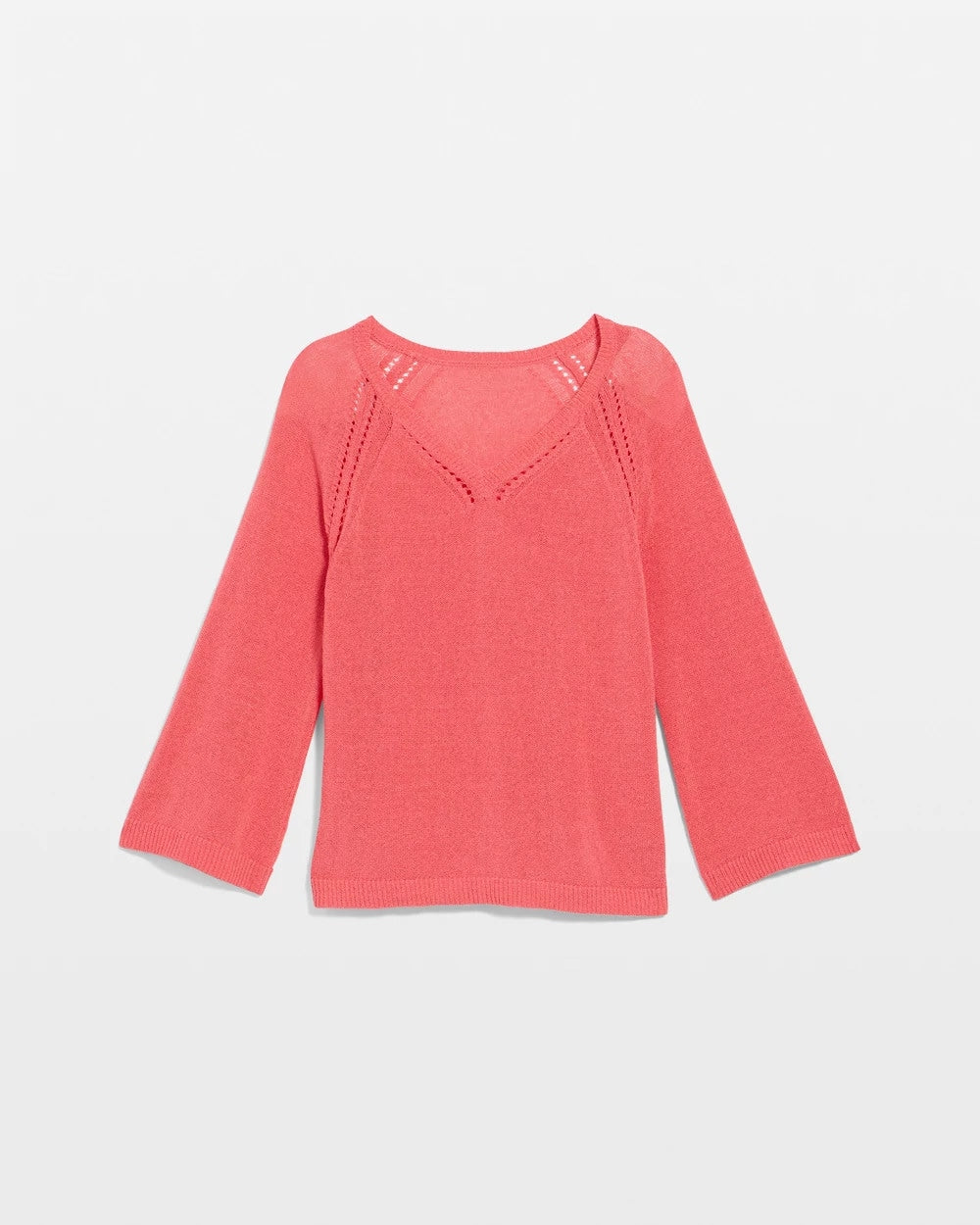 Chico's | Cotton-Blend Pullover Sweater/ Calypso Coral