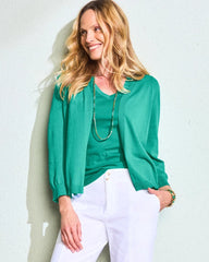 Chico's | Summer Romance Cardigan/ Green Clover