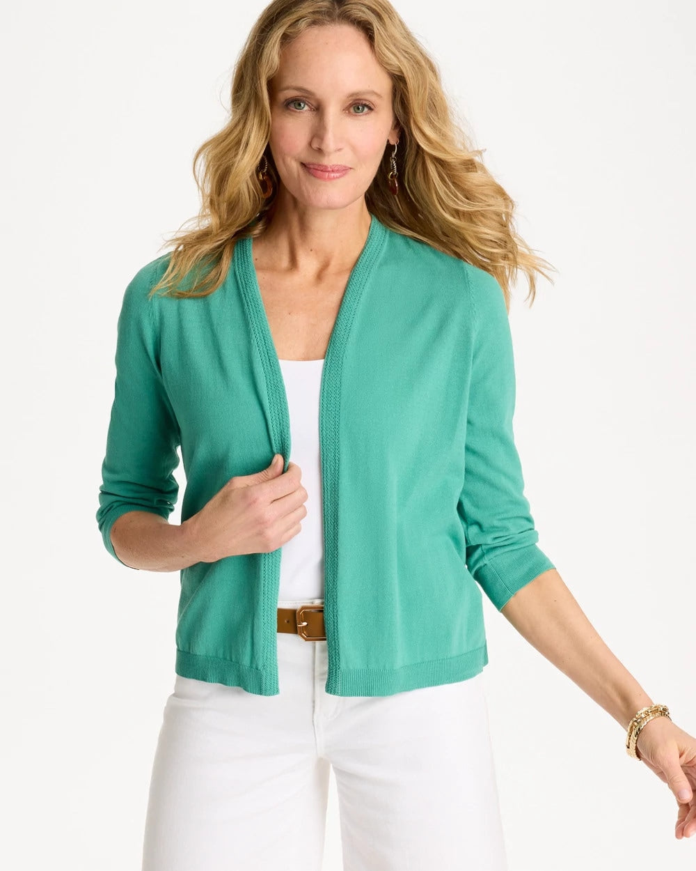 Chico's | Summer Romance Cardigan/ Green Clover