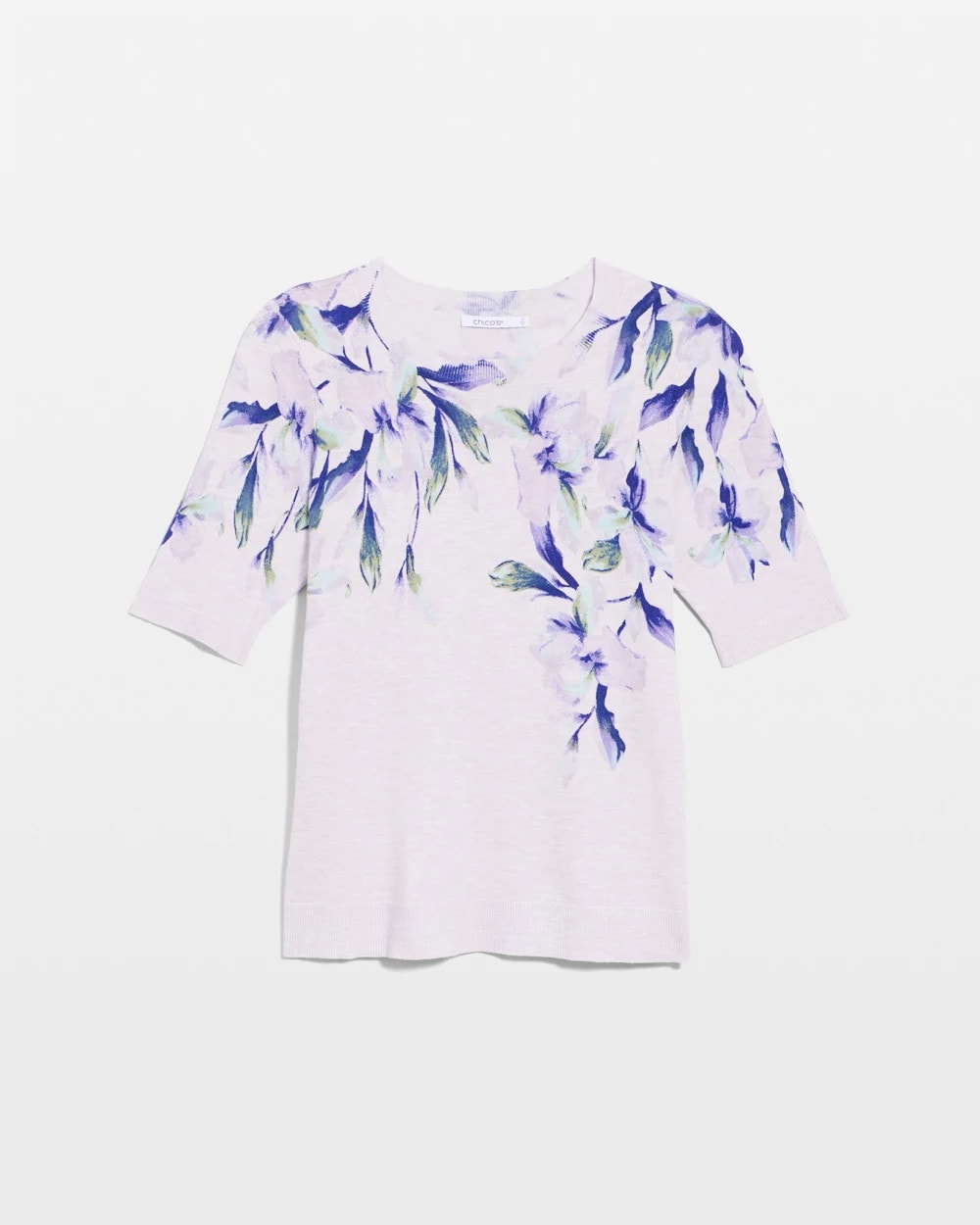 Chico's | Ella Short-Sleeve Orchid Sweater/ Orchid Mist