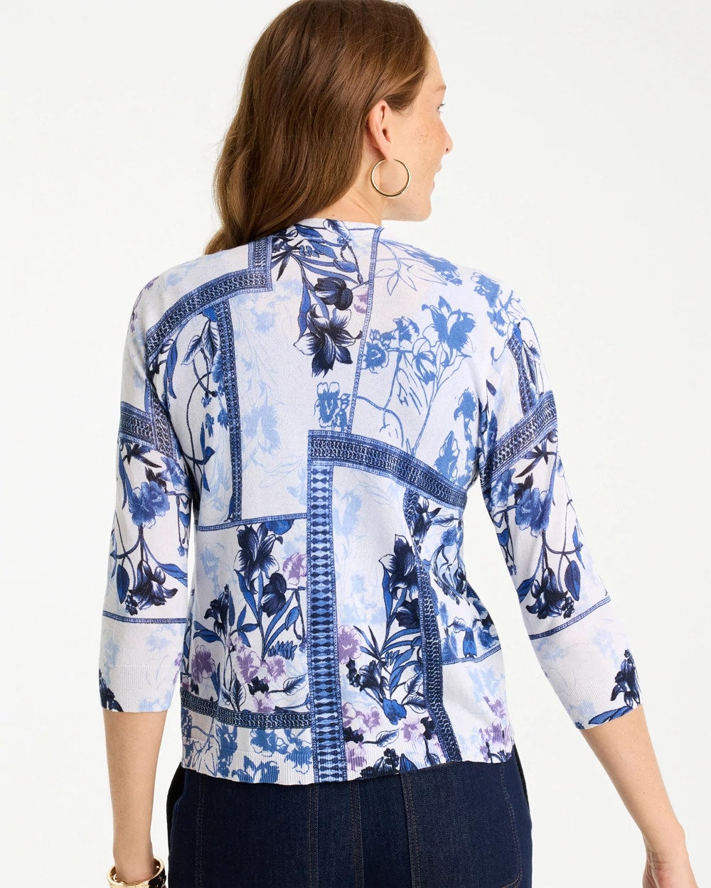 Chico's | Summer Romance Botanical Cardigan/ Alabaster