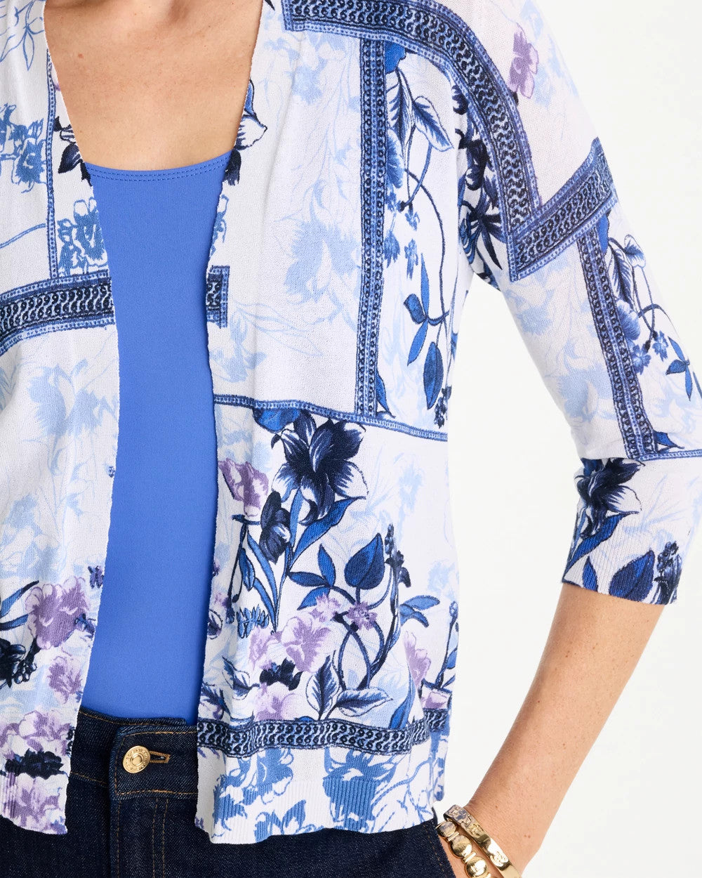Chico's | Summer Romance Botanical Cardigan/ Alabaster