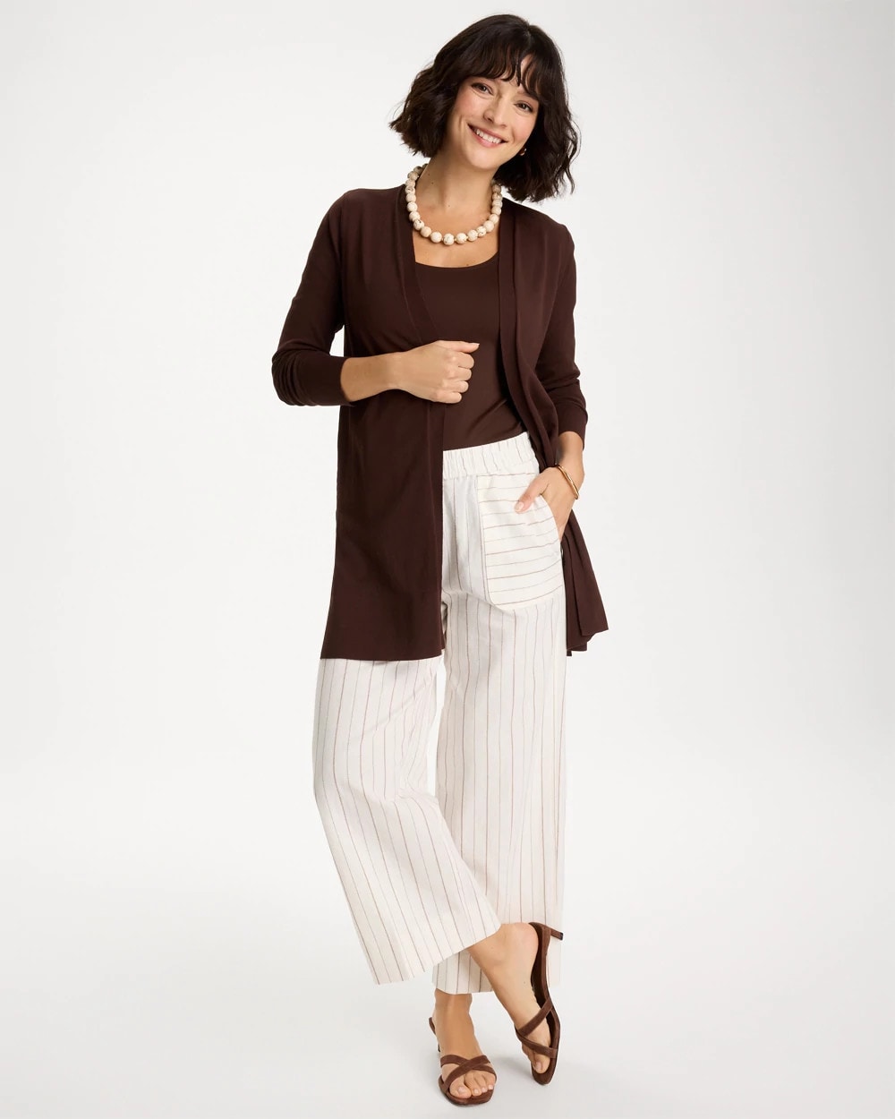 Chico's | Summer Romance Cardigan/ Deep Brown