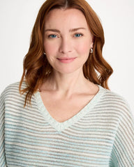 Chico's | Space Dyed Pullover Sweater/ Passport Blue