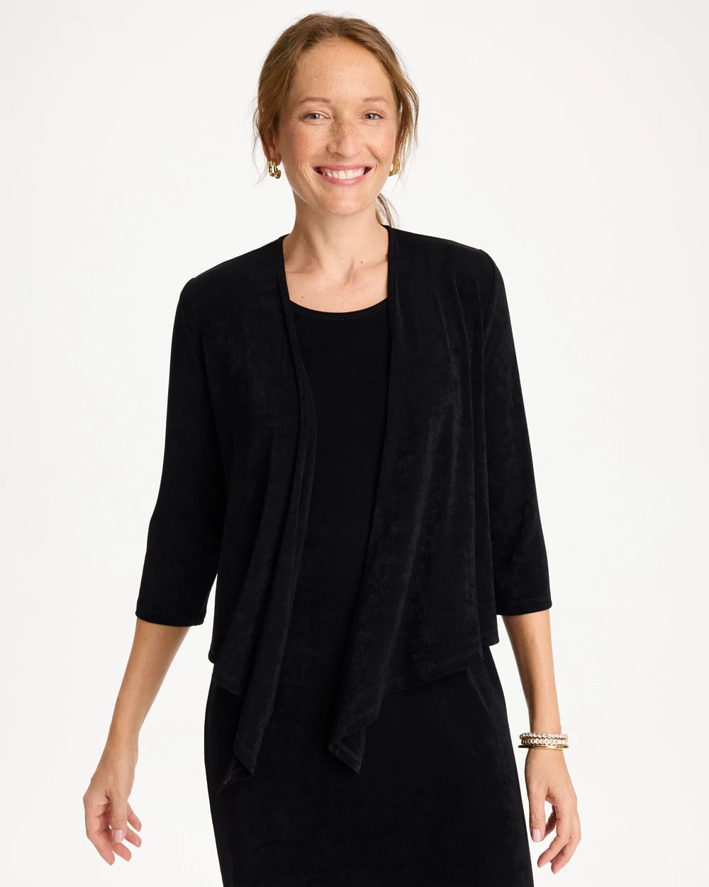 Chico's | Travelers™ Drape Tie-Front Cardigan/ Travelers Black