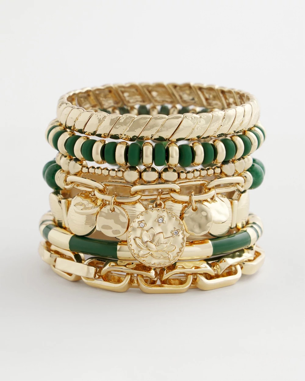 Chico's | Green Enamel Hinge Bangle/ Green