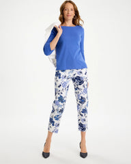 Chico's | Pima 3/4 Sleeve Tee/ Amparo Blue